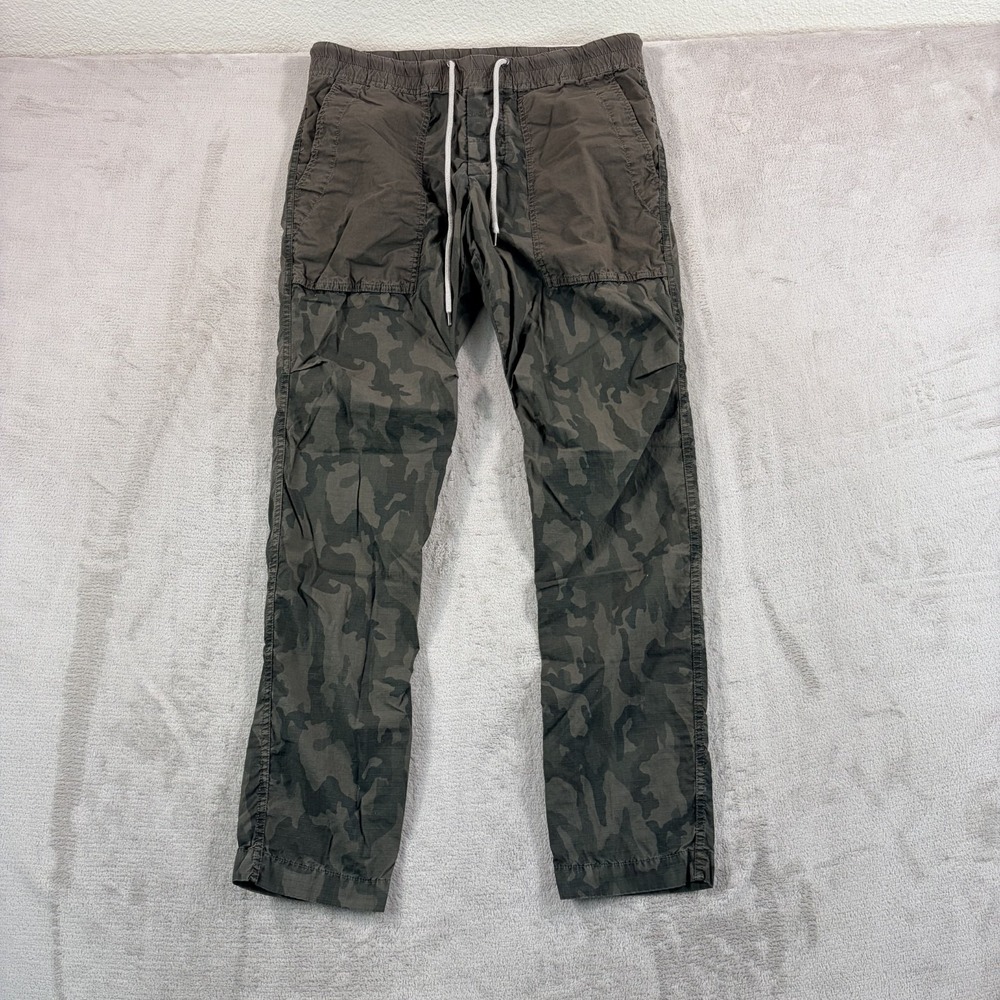James Perse RipStop Camo Utility Pants Camo Men Small 1 (32x31) Drawstring